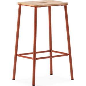 Barové židle v sadě 2 ks v cihlové barvě (výška sedáku 65 cm) Abba – Marckeric
