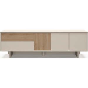 TV stolek v béžové a přírodní barvě v dekoru dubu 180x55x45 cm Carpi – Marckeric