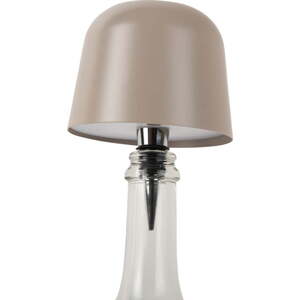 Béžová LED stolní lampa na lahev s kovovým stínidlem (výška 13 cm) Cone Hat LED – Leitmotiv