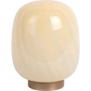 Světle žlutá stolní lampa se skleněným stínidlem (výška 20 cm) Summer Globe – Leitmotiv