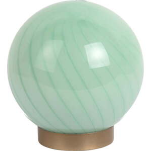 Světle zelená stolní lampa se skleněným stínidlem (výška 17 cm) Summer Globe – Leitmotiv