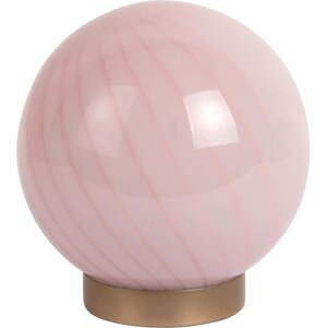 Světle růžová stolní lampa se skleněným stínidlem (výška 17 cm) Summer Globe – Leitmotiv