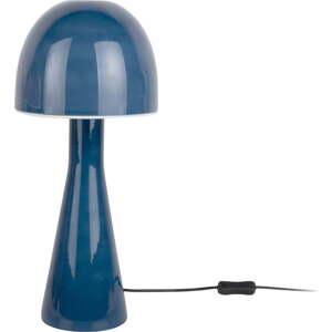 Tmavě modrá stolní lampa se skleněným stínidlem (výška 45 cm) Bombin – Leitmotiv