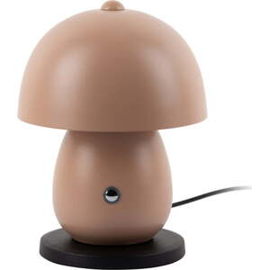 Světle hnědá LED stolní lampa s kovovým stínidlem (výška 18 cm) Mono LED – Leitmotiv