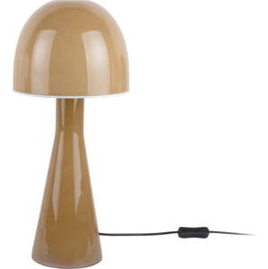 Okrově žlutá stolní lampa se skleněným stínidlem (výška 45 cm) Bombin – Leitmotiv
