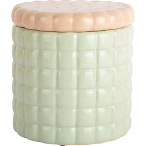 Světle zelený dekorativní keramický úložný box ø 14x15 cm Biscuit Box – PT LIVING