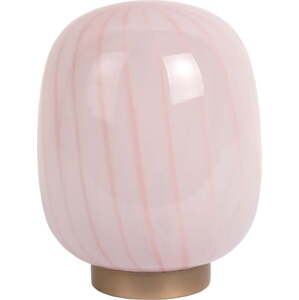 Světle růžová stolní lampa se skleněným stínidlem (výška 20 cm) Summer Globe – Leitmotiv