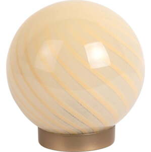 Světle žlutá stolní lampa se skleněným stínidlem (výška 17 cm) Summer Globe – Leitmotiv