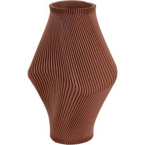 Hnědá váza z polyresinu (výška 30 cm) Twisted Rib – PT LIVING