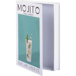 Bílo-zelený dekorativní papírový úložný box 18x4x25 cm Mojito – PT LIVING
