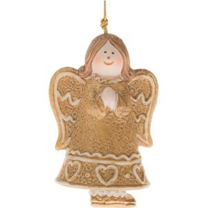 Keramická vánoční ozdoba 8 cm Angel – Dakls