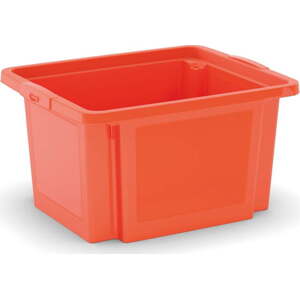 Oranžový plastový úložný box 42x35x23 cm H-Box S – KIS