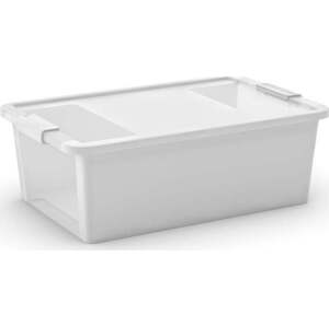 Bílý plastový úložný box s víkem 55x35x19 cm Bi-Box M – KIS