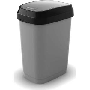 Šedý odpadkový koš 25 l Dual Swing Bin M – KIS