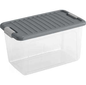 Plastový úložný box s víkem 49x30x28,5 cm W box M – KIS