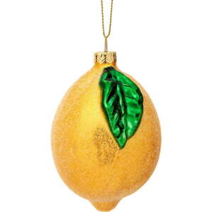 Skleněná ručně vyrobená vánoční ozdoba ø 6 cm Shimmering Lemon – Sass & Belle
