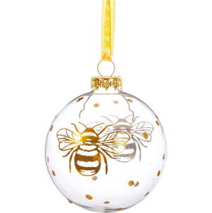 Skleněná ručně vyrobená vánoční koule ø 8 cm Golden Bee – Sass & Belle