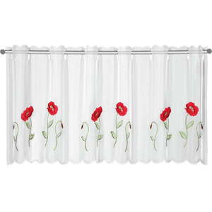 Bílá záclona 155x45 cm Poppies – Sehlbach
