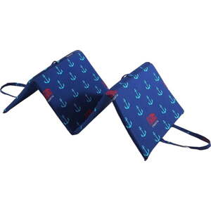 Modrý zahradní podsedák na lehátko 49x137 cm Anchors – B.E.S.