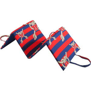 Červeno-modrý zahradní podsedák na lehátko 49x137 cm Ship Rope – B.E.S.