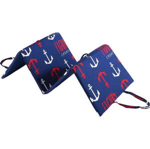 Červeno-modrý zahradní podsedák na lehátko 49x137 cm Anchors – B.E.S.