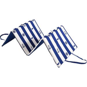 Bílo-modrý zahradní podsedák na lehátko 49x137 cm Stripes – B.E.S.