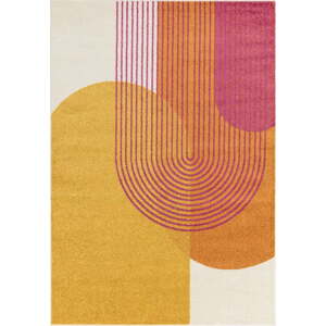 Žluto-oranžový koberec 200x290 cm Muse Orange Retro – Asiatic Carpets