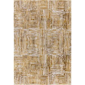 Koberec ve zlaté barvě 80x150 cm Kuza Lines Gold – Asiatic Carpets