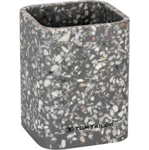 Šedý kelímek na zubní kartáčky z polyresinu Tom Tailor T-Terrazzo – Wenko