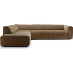 Hnědá sametová rohová pohovka (levý roh) Annie – Sits