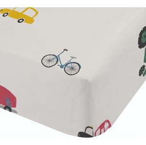 Bílé napínací bavlněné dětské prostěradlo na jednolůžko 90x190 cm Transport – Bianca