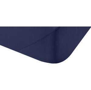 Tmavě modré napínací prostěradlo z bavlněného perkálu 185x200 cm Cotton Percale – Bianca