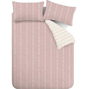 Bílo-růžové povlečení na jednolůžko 135x200 cm Regency Stripe – Catherine Lansfield