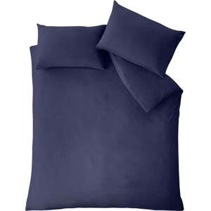 Tmavě modré prodloužené povlečení na dvoulůžko z mikrovlákna 230x220 cm So Soft Easy Iron – Catherine Lansfield
