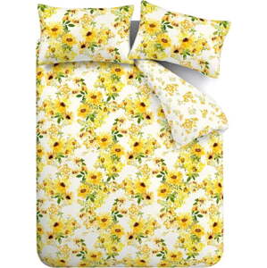 Žluté prodloužené povlečení na dvoulůžko 230x220 cm Sunflowers – Catherine Lansfield