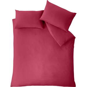 Tmavě růžové prodloužené povlečení na dvoulůžko z mikrovlákna 230x220 cm So Soft Easy Iron – Catherine Lansfield