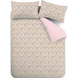 Růžové prodloužené povlečení na dvoulůžko 230x220 cm Darcy Floral – Catherine Lansfield