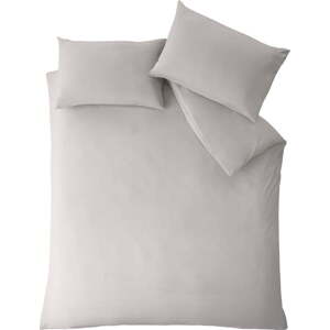 Šedé prodloužené povlečení na dvoulůžko z mikrovlákna 230x220 cm So Soft Easy Iron – Catherine Lansfield