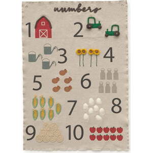 Dětská nástěnná dekorace Farm Numbers – Lorena Canals