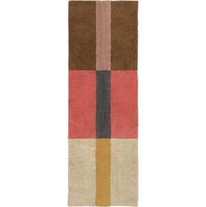Ručně tkaný vlněný běhoun 80x230 cm Chroma Spiced Coral – Lorena Canals