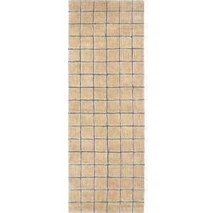 Ručně tkaný vlněný běhoun jantarový 80x230 cm Mosaic Amber – Lorena Canals
