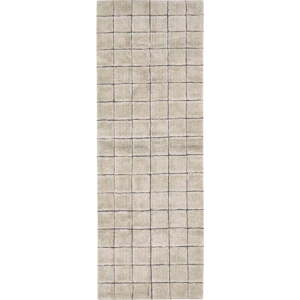 Béžový ručně tkaný vlněný běhoun 80x230 cm Mosaic Sandstone – Lorena Canals