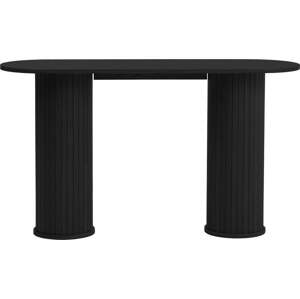 Černý konzolový stolek 40x130 cm Nola – Unique Furniture