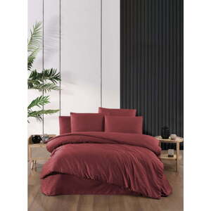 Červené damaškové povlečení na dvoulůžko/prodloužené s prostěradlem/4dílné 200x220 cm – Mila Home