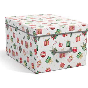 Kartonový úložný box s víkem/dekorativní 37x50x15 cm Engla Christmas Storage – Bigso