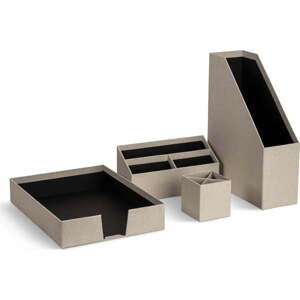 Kartonové organizéry v sadě 4 ks Hugo Canvas Paper Laminate – Bigso