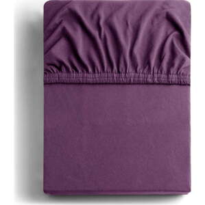 Fialové napínací prostěradlo jersey 160x200 cm Amber – Restilo