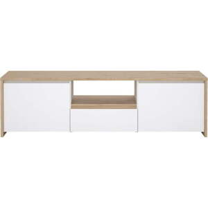 Bílý/v přírodní barvě TV stolek v dekoru dubu 179x52x48 cm Next – Tvilum