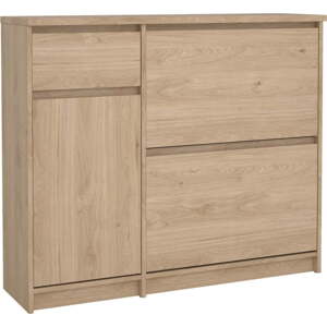 Výklopný botník v dekoru dubu v přírodní barvě 109x93x32 cm Naia – Tvilum
