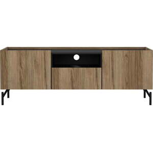 Hnědý TV stolek v dekoru dubu 147x54x41 cm Bergen – Tvilum